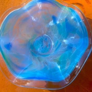 Hand blown glass bowl
